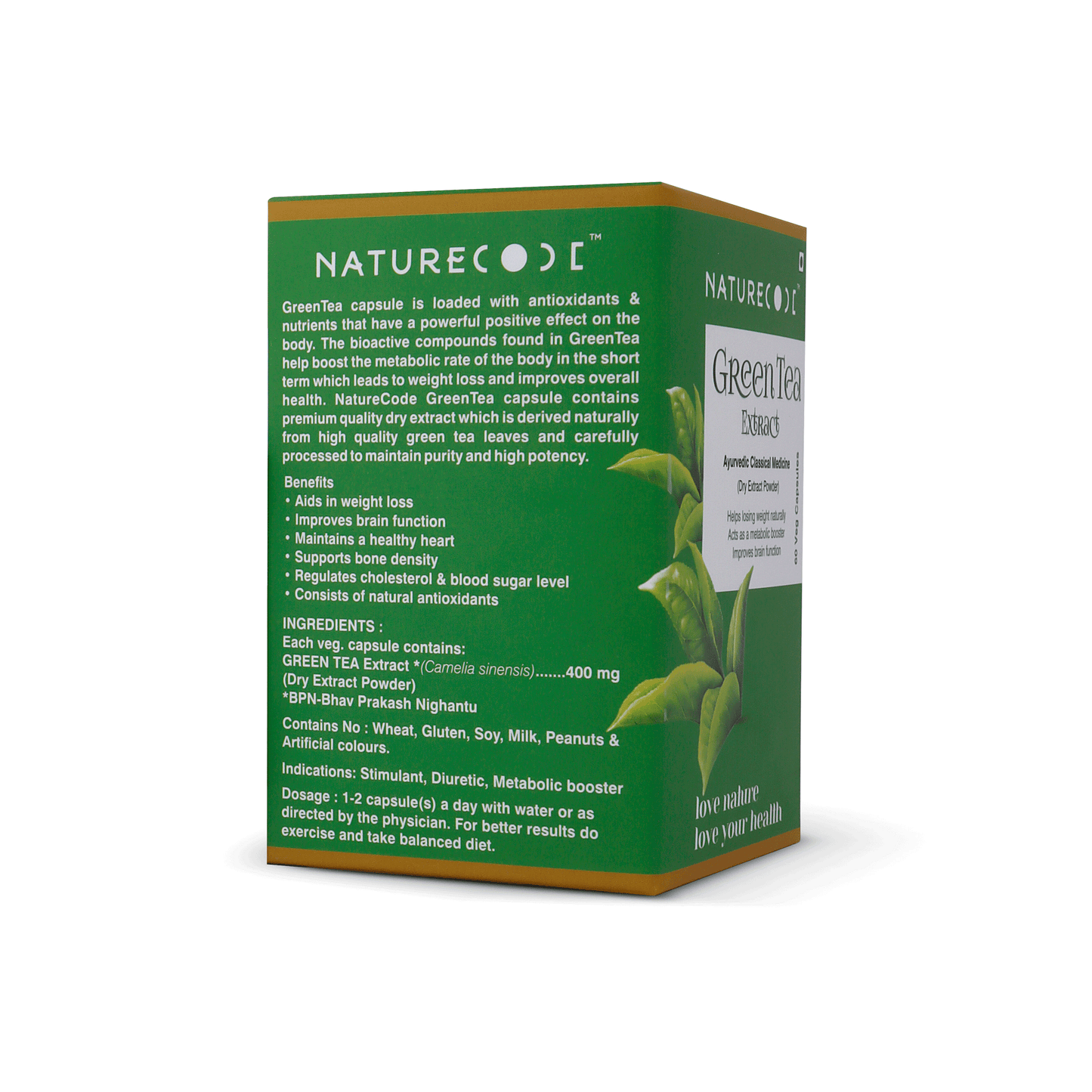 Nature Code Green Tea Extract Capsule - 60 Veg Capsules