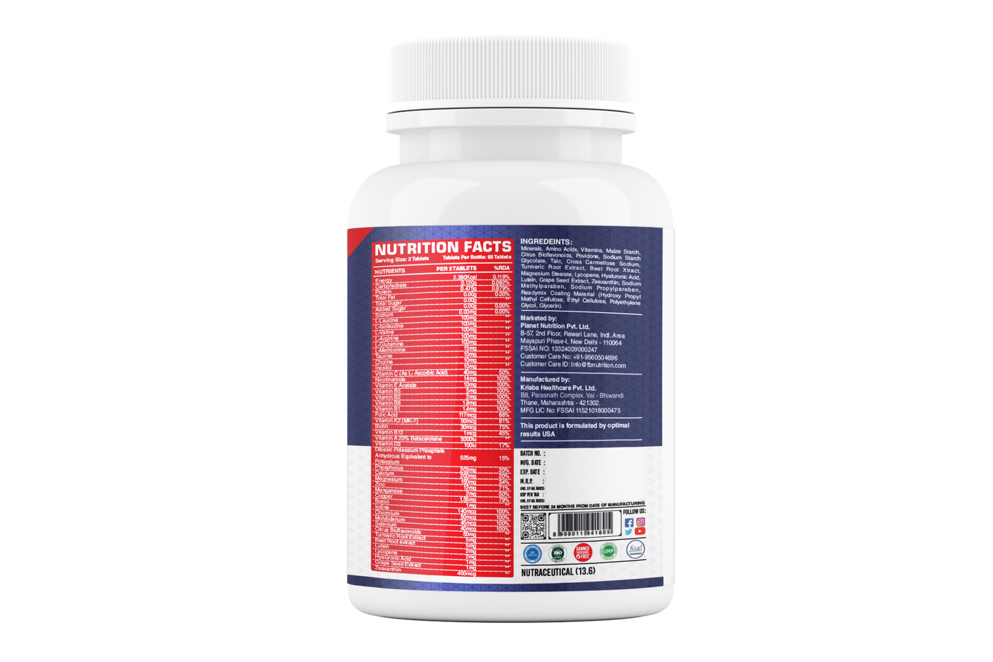 FB Nutrition Multi Power Tablets - 60 Tablets