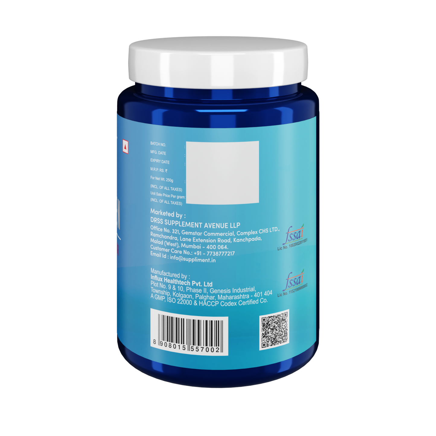 Suppliment.in Collagen Powder with Stevia (Cranberry Flavour) – 250g