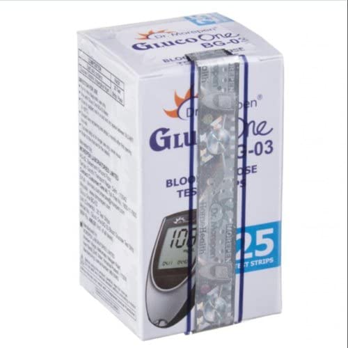 Dr Morepen Gluco One BG 03 Blood Glucose Test Strip (Only Strips) | Diabetes Monitoring Devices, Pack of 25