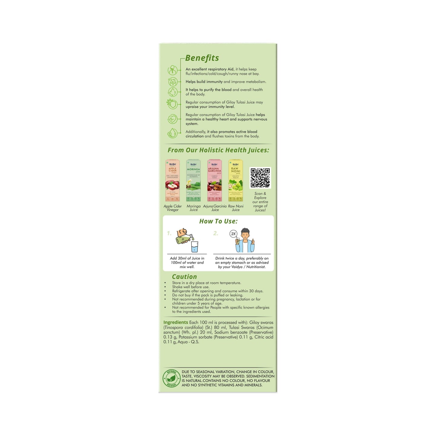 Sri Sri Tattva Giloy Tulasi Juice