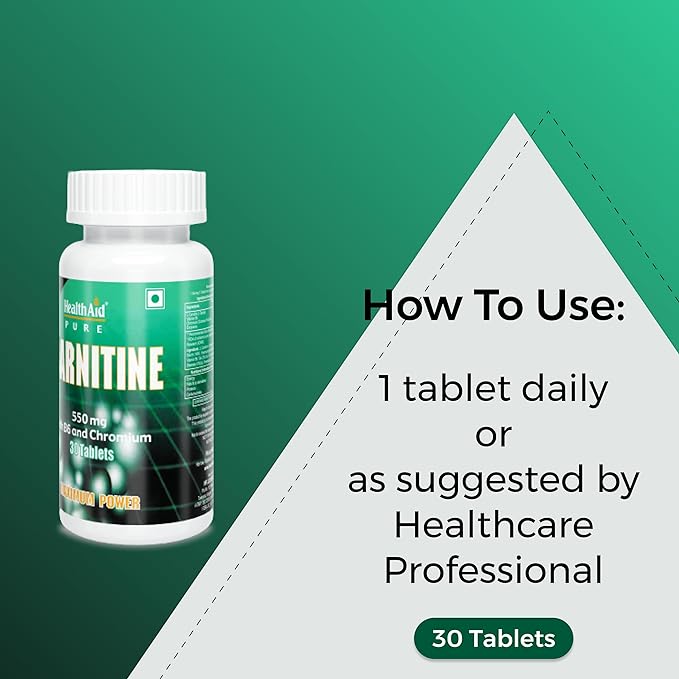 HealthAid L-Carnitine 550 mg Tablet - 30 Tablets