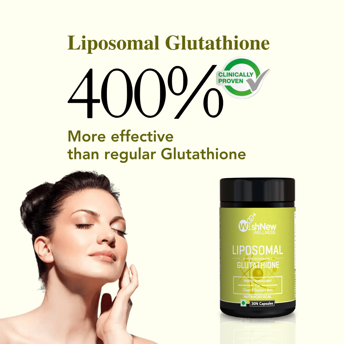 Wishnew Wellness Liposomal Glutathione Capsule - 30 Vegetarian Capsules