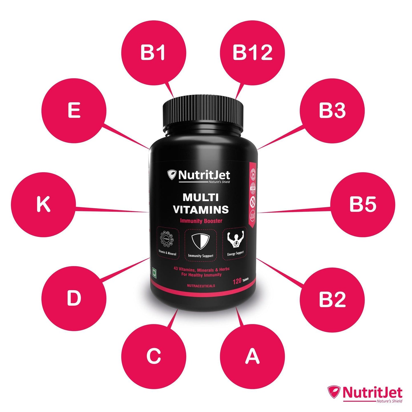 NutritJet Multivitamins Tablet - 120 Tablets