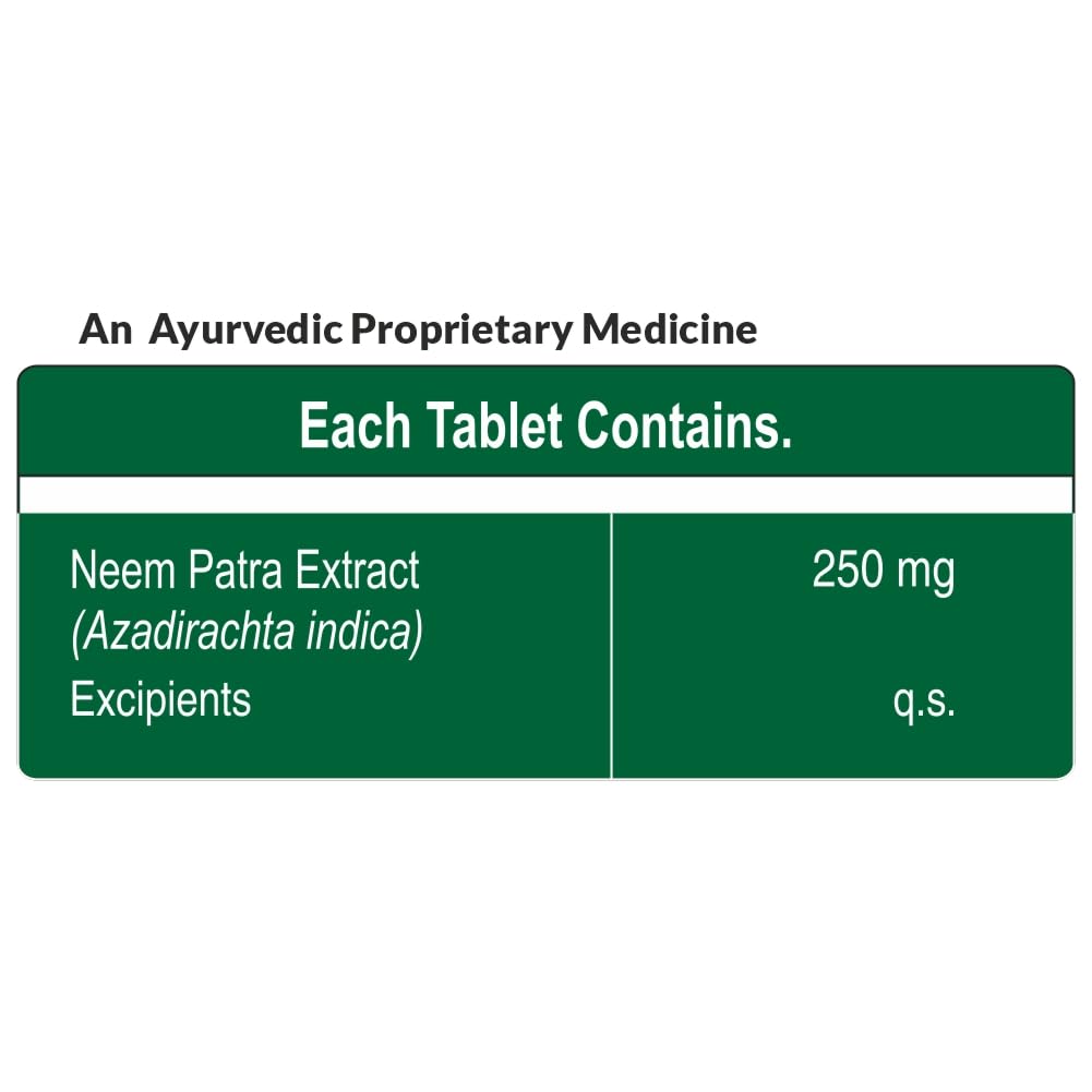 Pure Nutrition Neem Tablets | Natural Blood Purifier, Removes Toxins, Controls Acne & Pimples | Improves Skin Health | Supports Digestive & LIver Wellness, Detox | Boosts Immunity & Metabolism - 60 Tablets