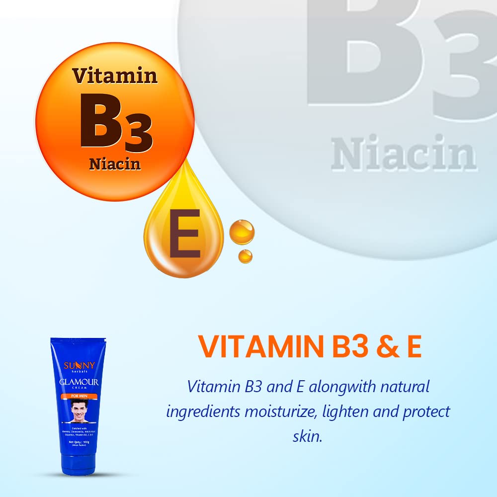 Sunny Herbals Glamour Cream for Reducing Dark Spots | For Men - 100gm