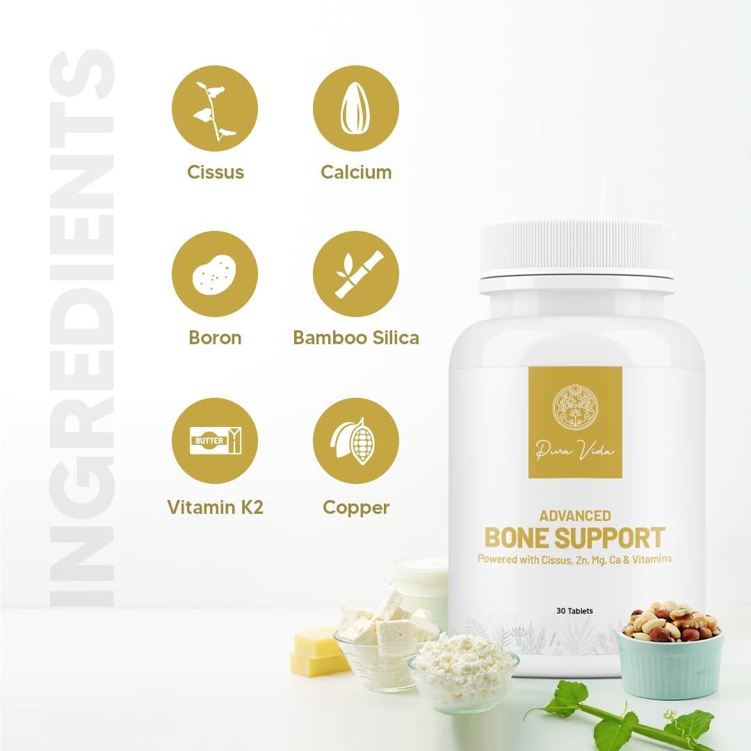 PuraVida Advanced Bone Support Tablets For Women & Men - 30 Tablets