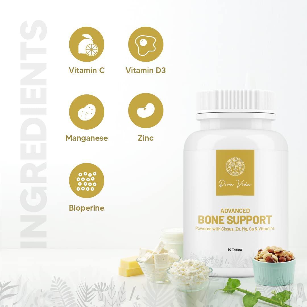 PuraVida Advanced Bone Support Tablets For Women & Men - 30 Tablets