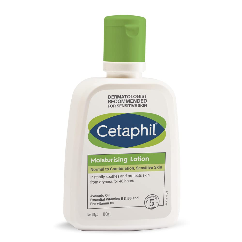 Cetaphil Moisturising Lotion with Avocado Oil, Vitamin E, B3 & B5 | For Normal to Combination, Sensitive Skin - 100ml