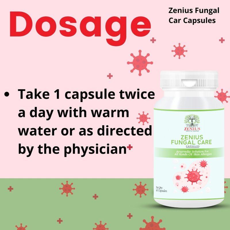 Zenius Fungal Care Capsules - Fungal Care Capsules and Medicine for Fungal Infections - 60 Capsules