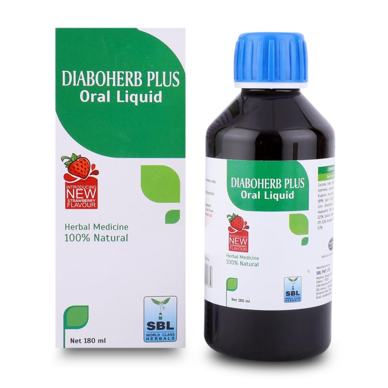 SBL Diaboherb Plus Oral Liquid Strawberry - 180ml (Pack of 2)