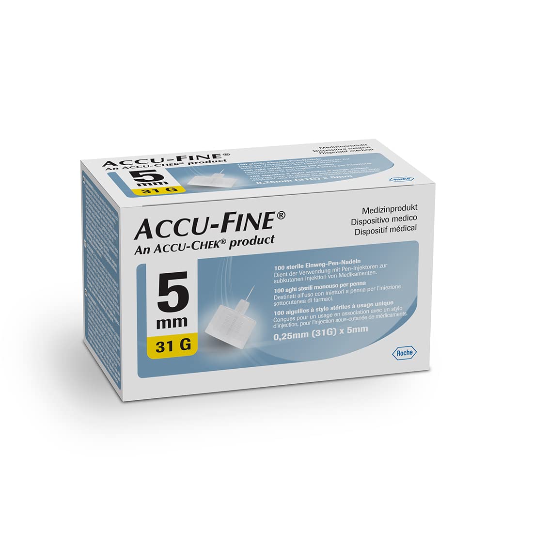 Accu Fine Insulin Pen Needles Pack Of 100 (31G) * 5Mm