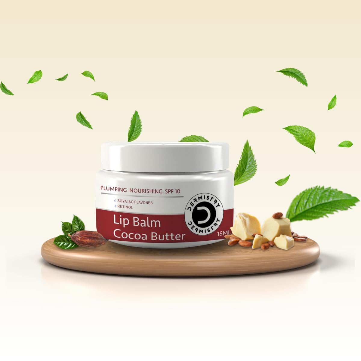 Dermistry Balm Lip Balm for Plumping Nourishing Lightening Cocoa Butter - 15ml