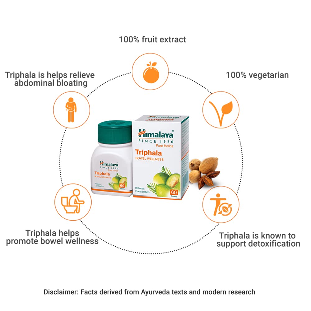 Himalaya Triphala Tablet Bowel Wellness | For Constipation & Stomach Care