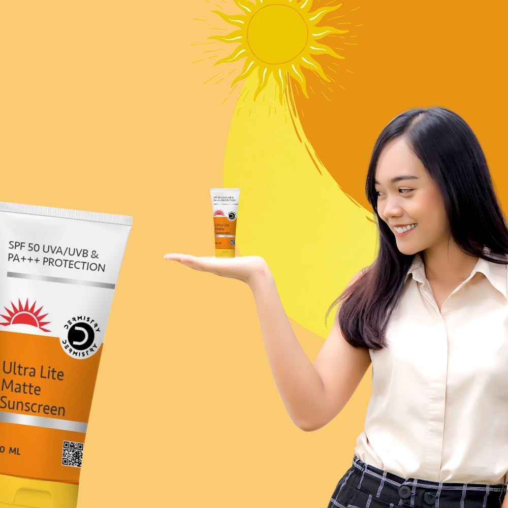 Dermistry Ultra Lite Matte Finish Sunscreen for Oily Skin SPF-50 - 50ml