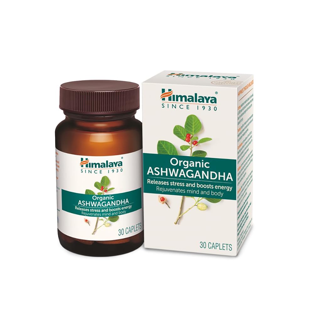 Himalaya Organic Ashwagandha Caplet | Helps Release Stress - 30 Caplet