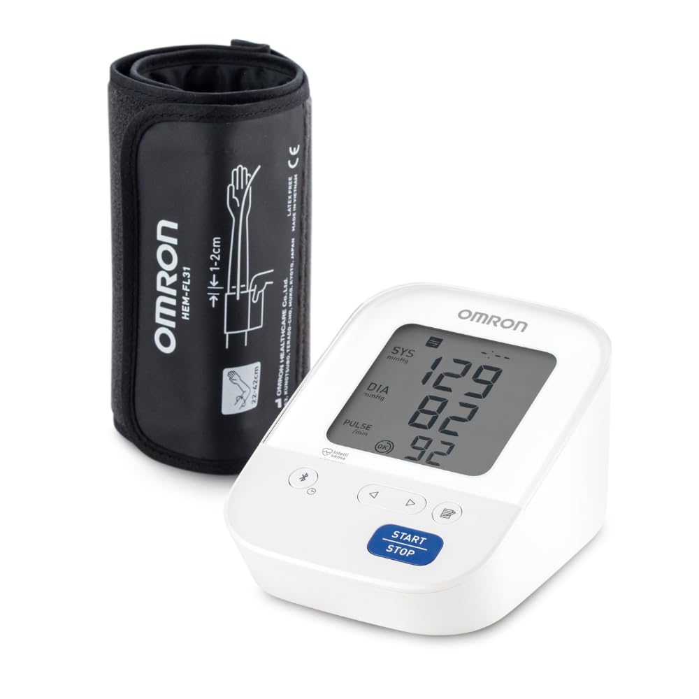 Omron HEM 7156 Digital Blood Pressure Monitor with 360° Accuracy Intelli Wrap Cuff for All Arm Sizes Accurate Measurements and Bluetooth Connectivity