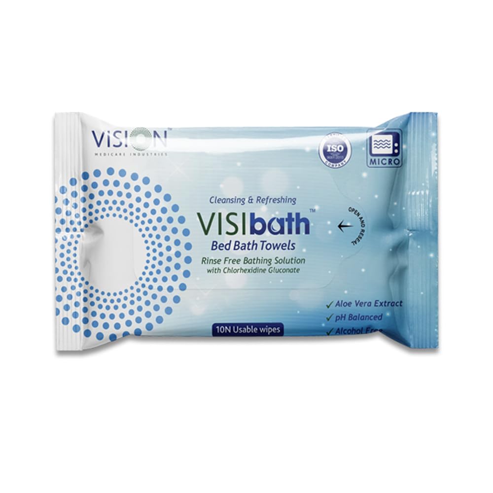 Visibath Bed Bath Towels - 10 Wipes