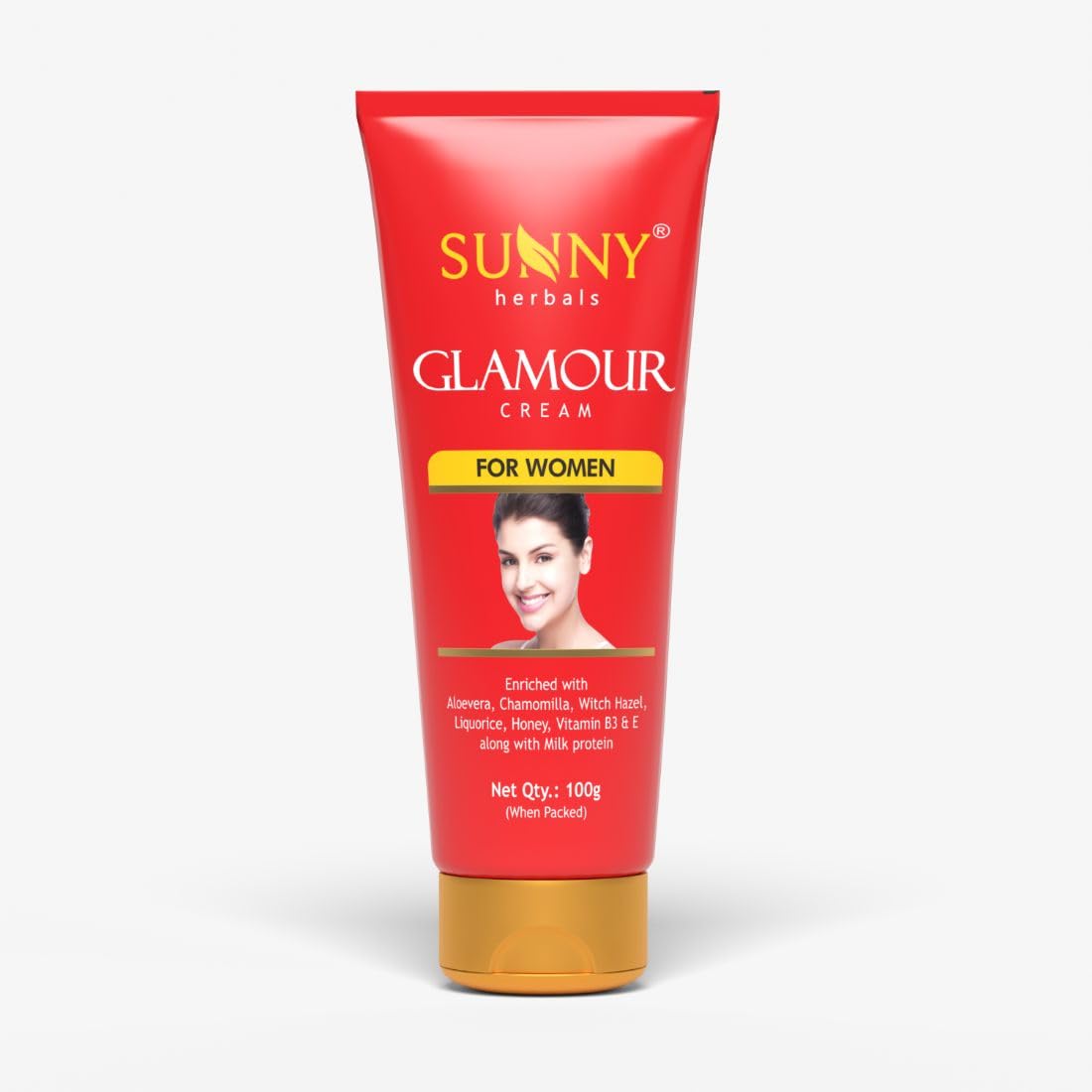Sunny Herbals Glamour Cream for Smooth & Supple Skin | For Women - 100gm