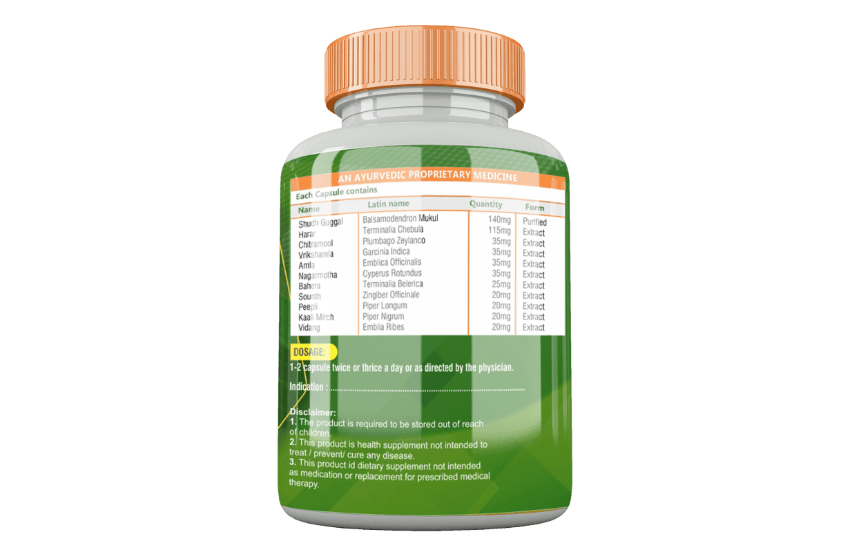 Divya Shree Fat Detox Capsule for Fat Burner - Weight Management Formula - Weight Loss Capsule For Men & Women - 60 Capsules, Jeevan Care Ayurveda