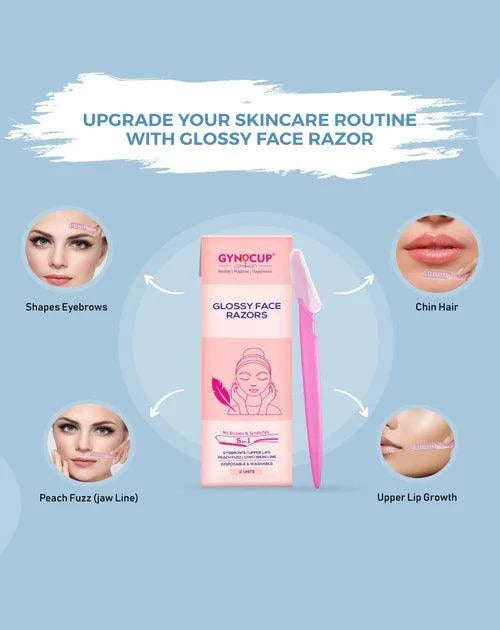 GynoCup Women Glossy Face Razor (Set-3)