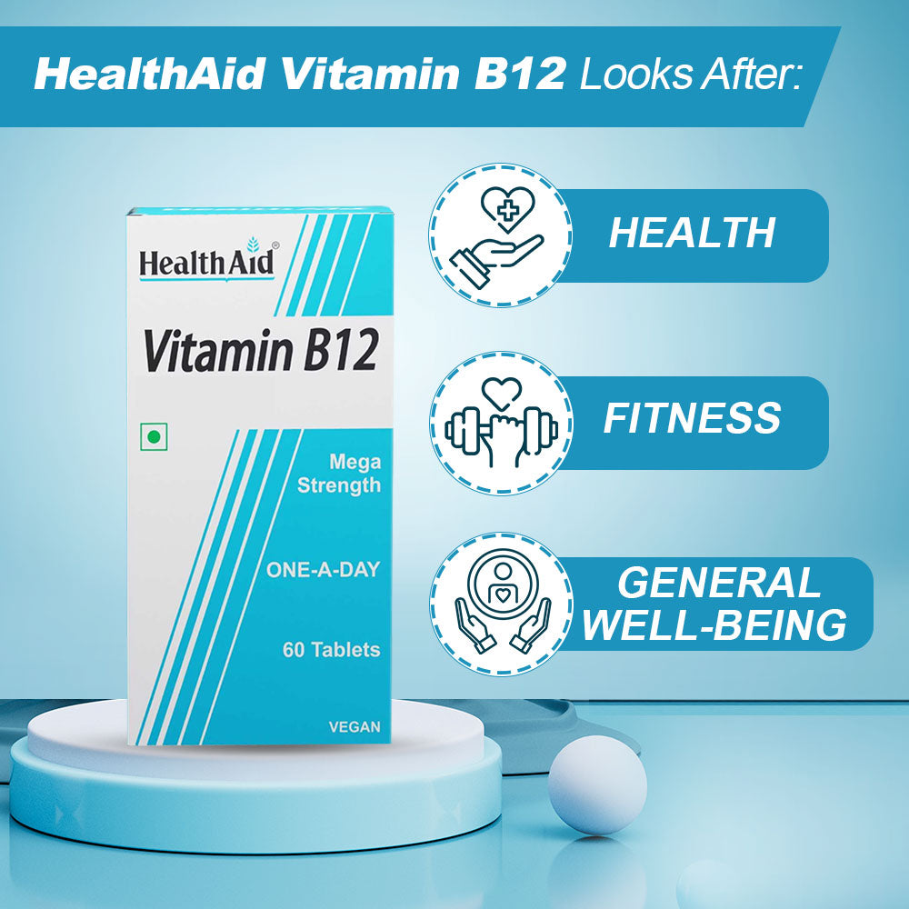 HealthAid Vitamin B12 1000mcg Tablets - 60 Tablets