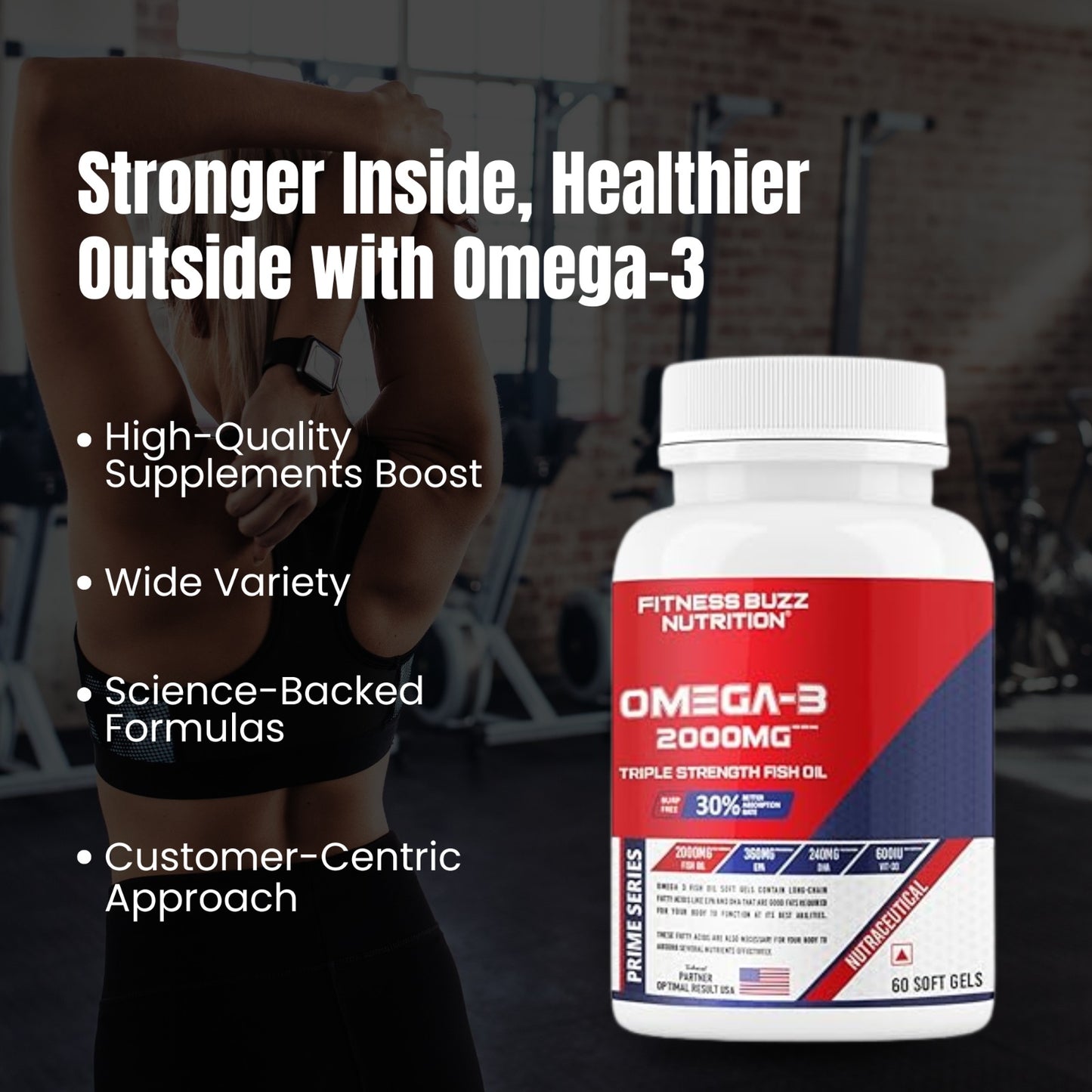 FB Nutrition Omega 3 Softgel Capsules - 60 Softgel Capsules