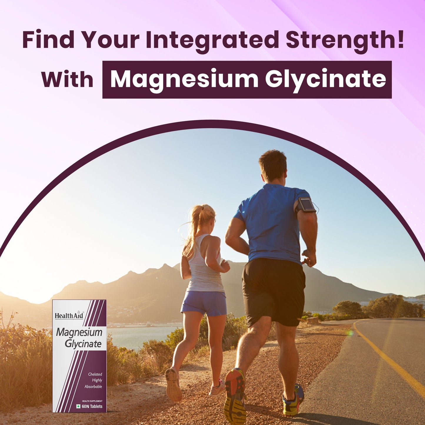 HealthAid Magnesium Glycinate with Zinc Tablets - 60 Tablets