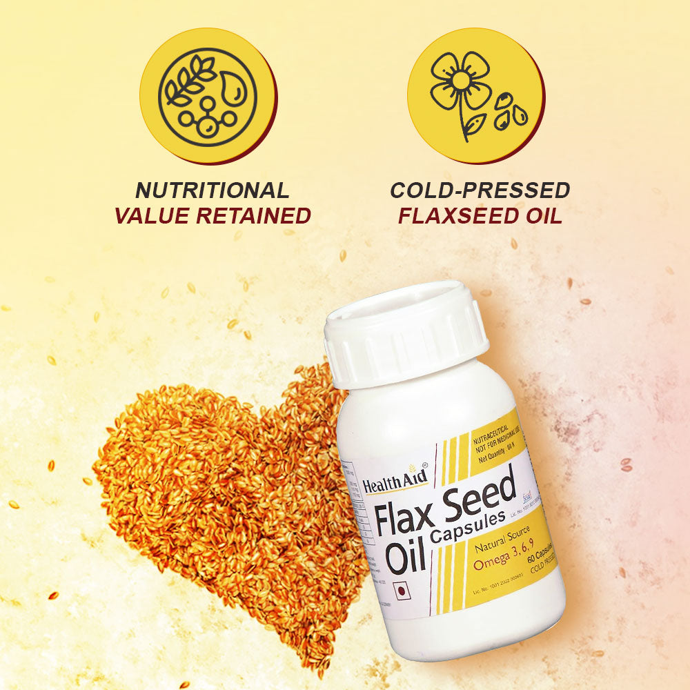 Healthaid Flaxseed 1000mg (Omega 3,6,9) Capsule - 60 Capsule