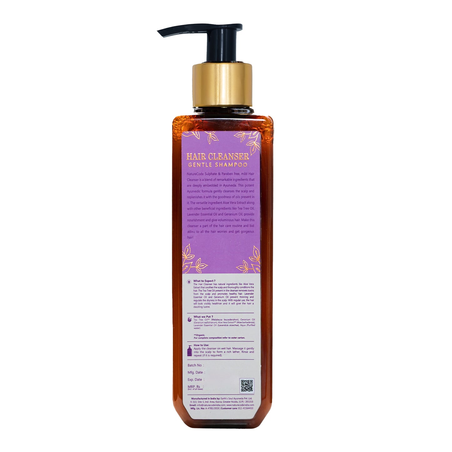 Nature Code Hair Cleanser Gentle Shampoo - 200ml