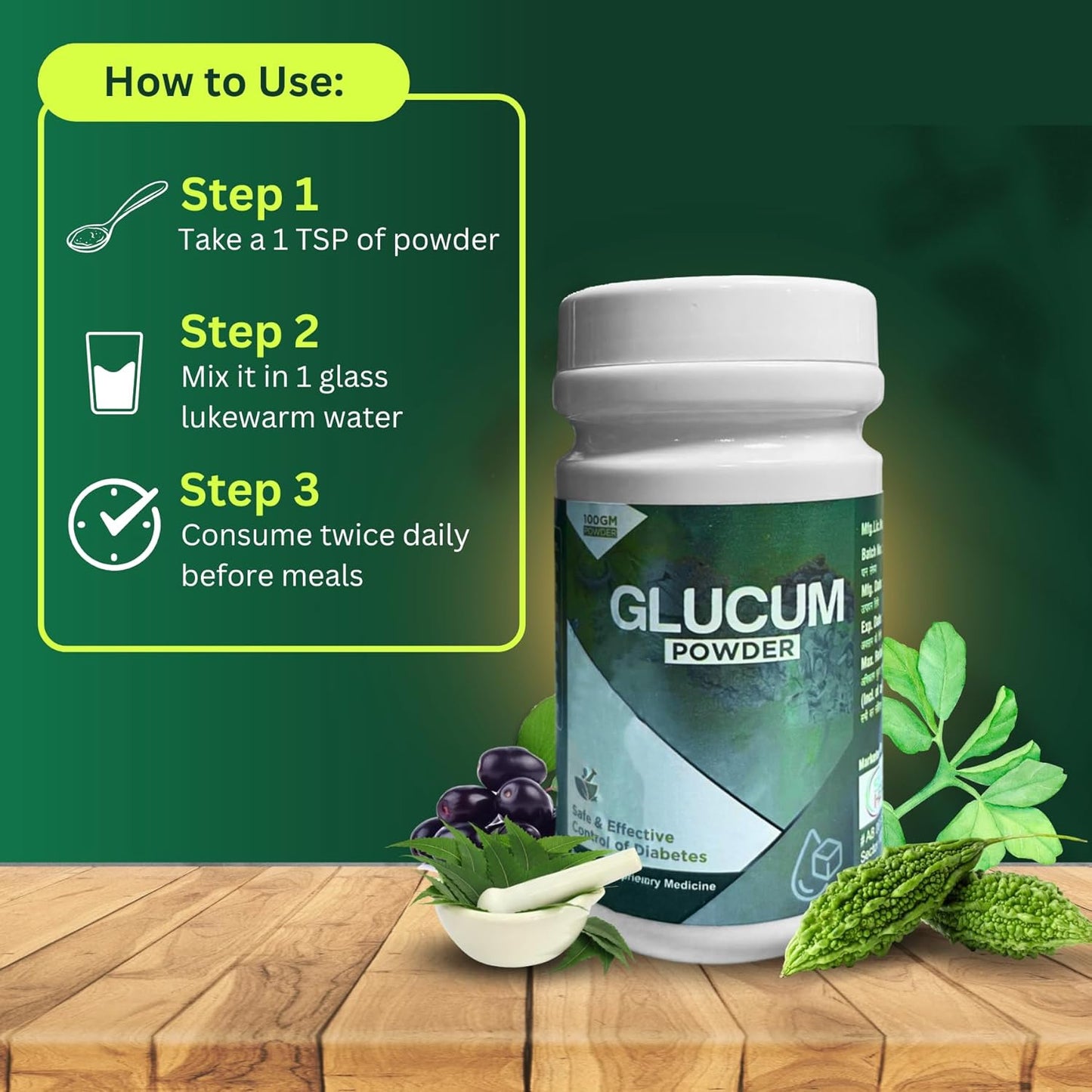 Sharvy Herbotec Glucum Powder 100gm