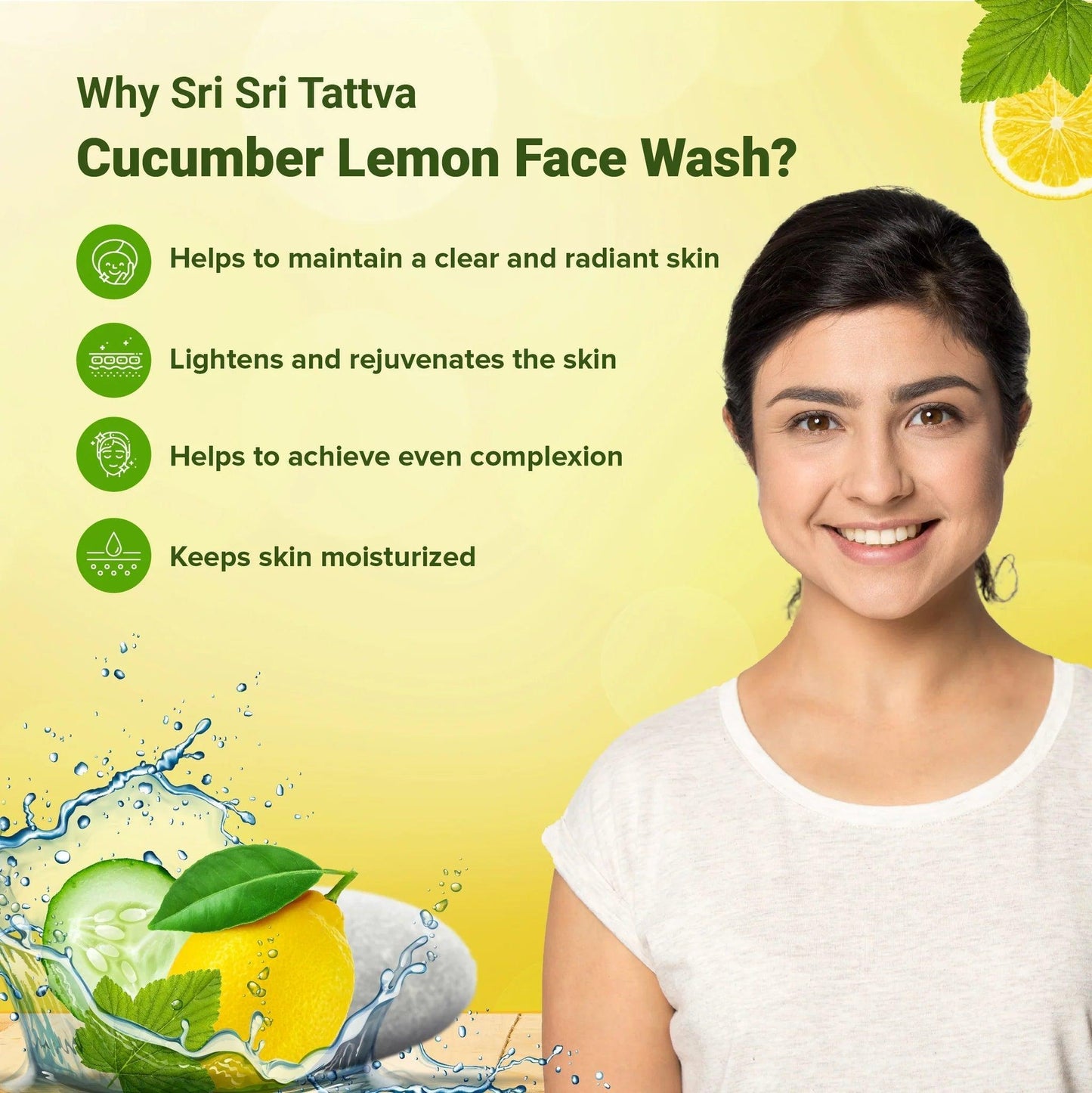 Sri Sri Tattva Cucumber & Lemon Face Wash - Pack of 2