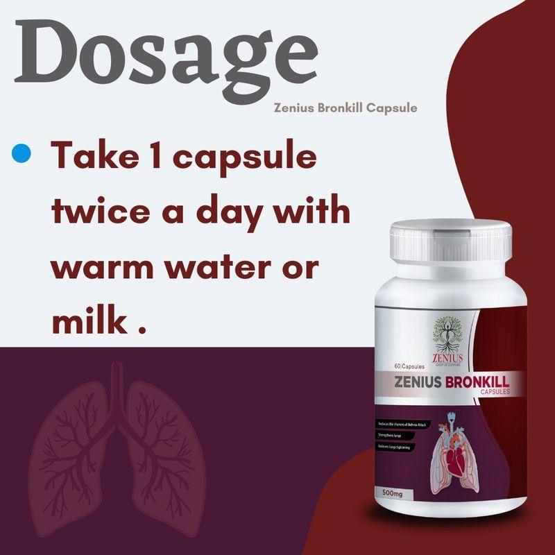 Zenius bronkill Capsules - Asthma Capsules for Asthma Relief and Better Breathing - 60 Capsules