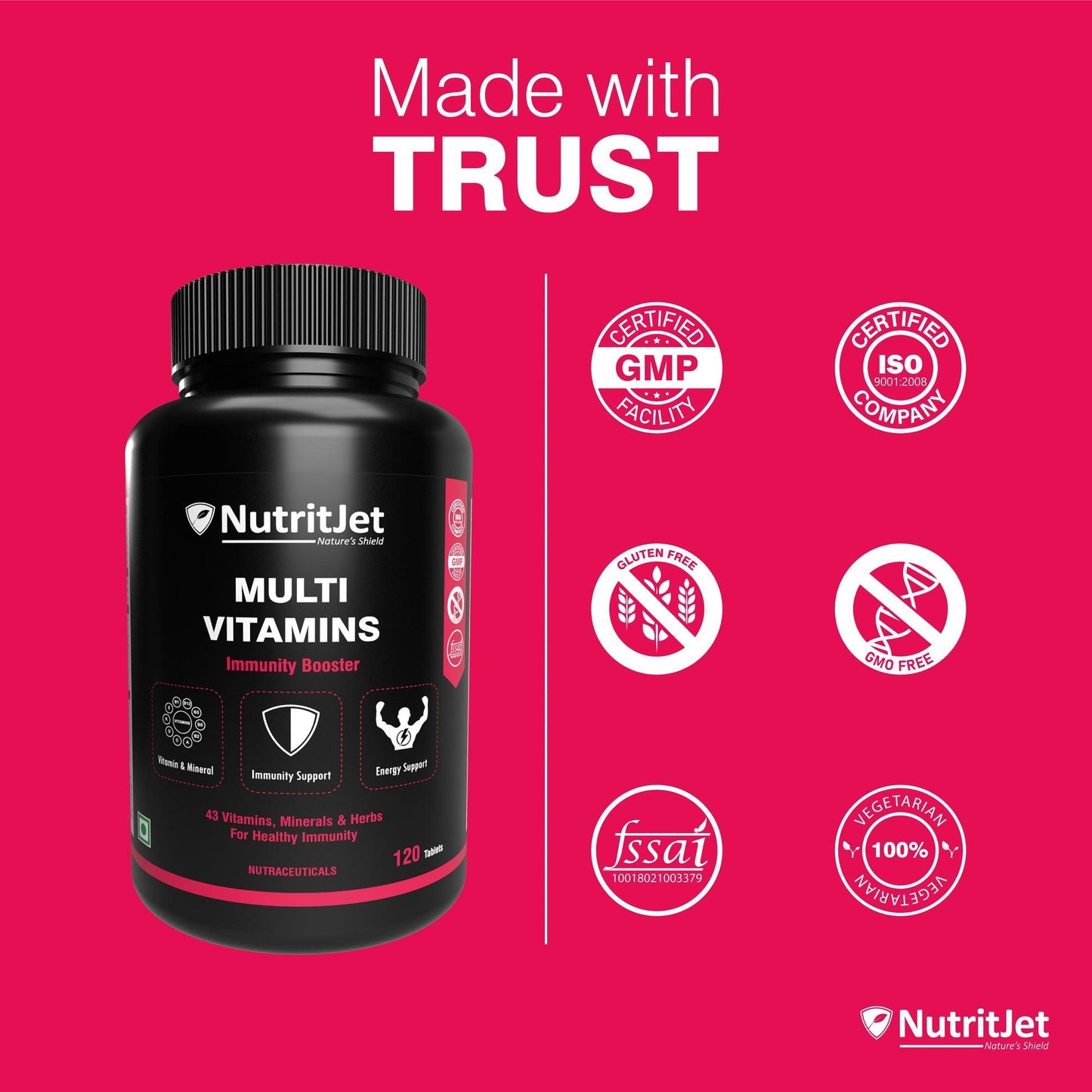 NutritJet Multivitamins Tablet - 120 Tablets