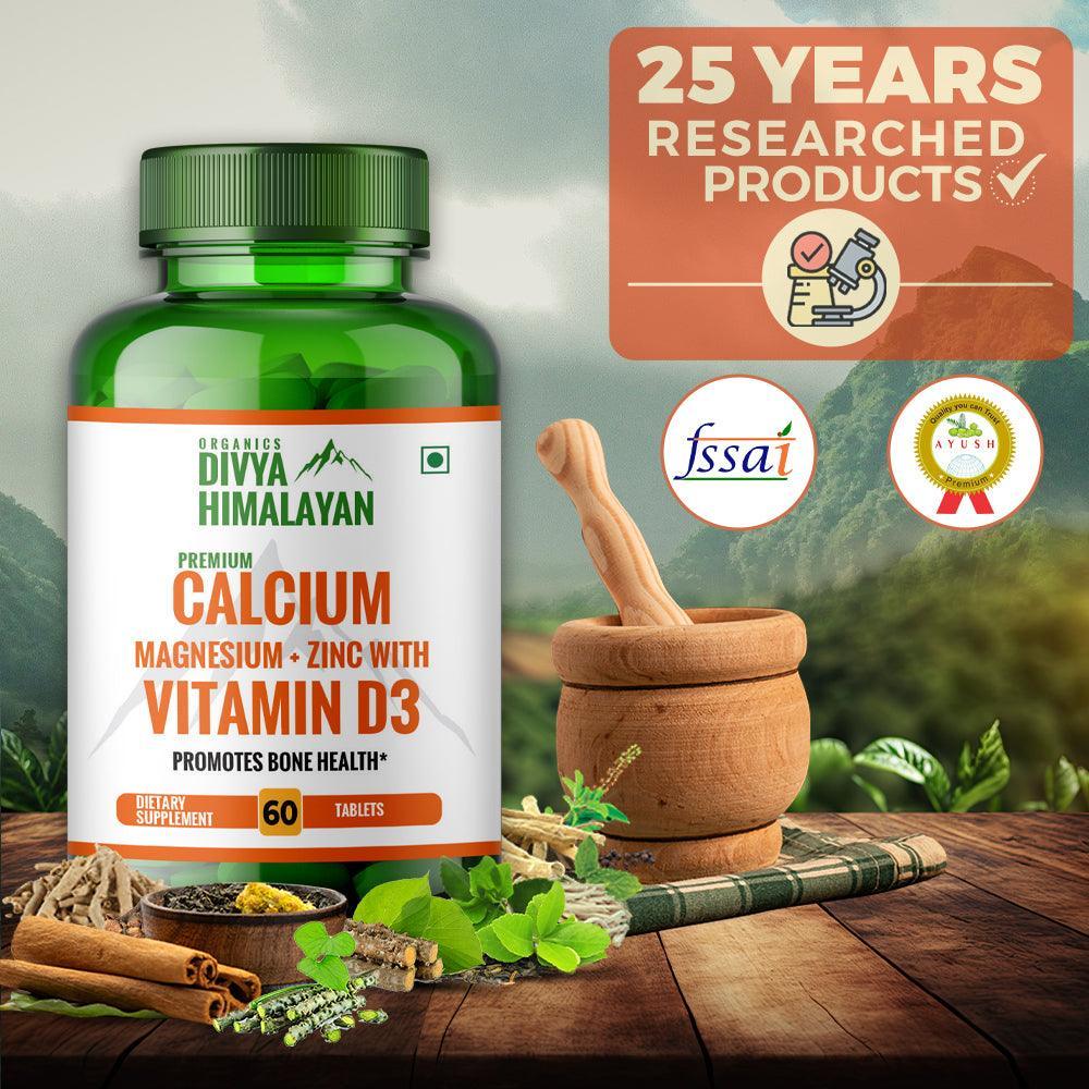 Divya Himalayan Premium Calcium Tablet - 60 Tablets (Pack of 2)
