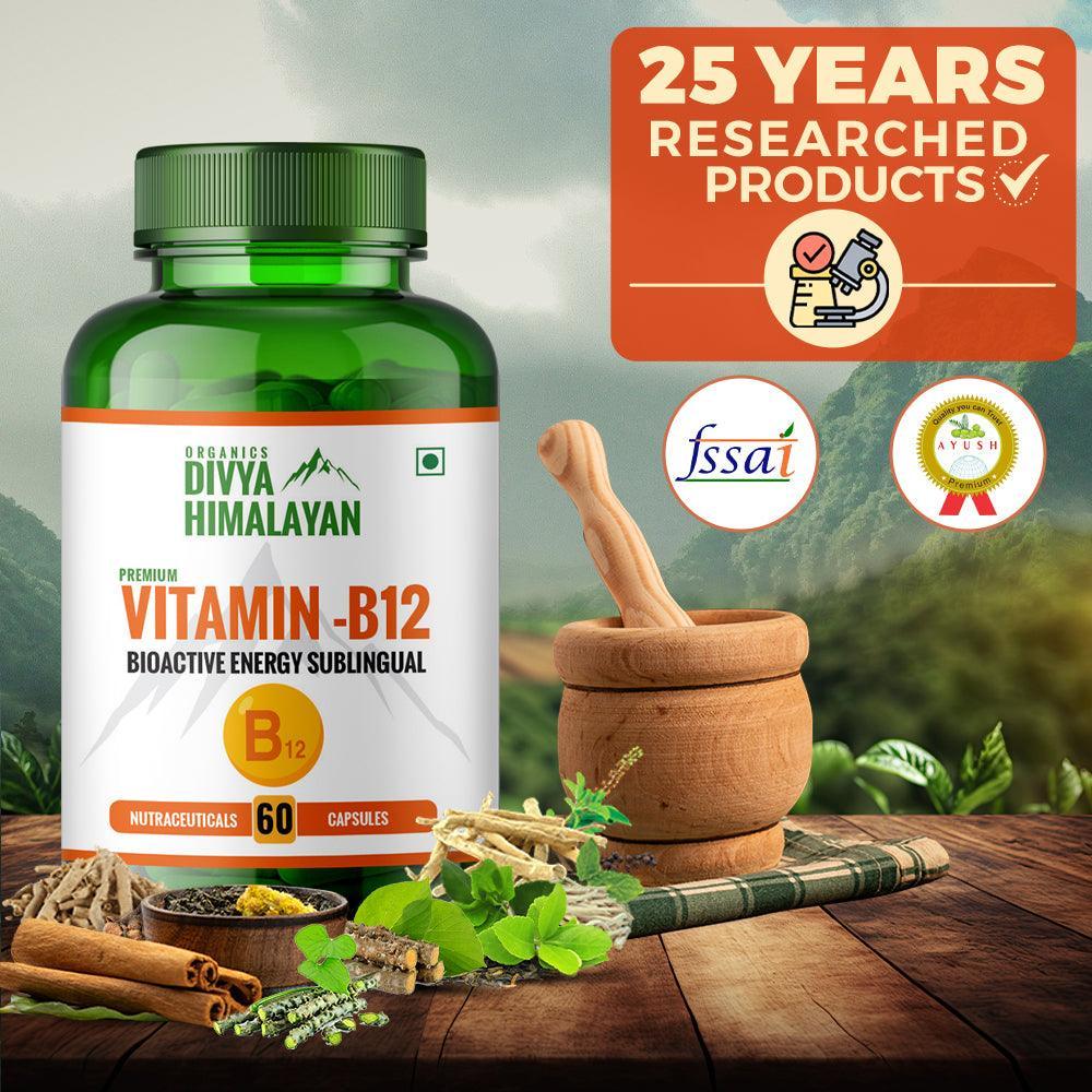 Divya Himalayan Vitamin B12 Capsule - 60 Capsules (Pack of 2)