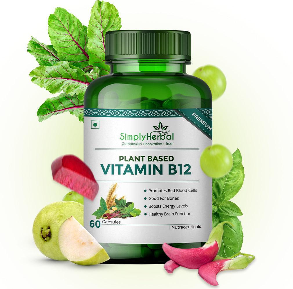 Simply Herbal Plant Based Vitamin B12 Capsule - 60 Capsules