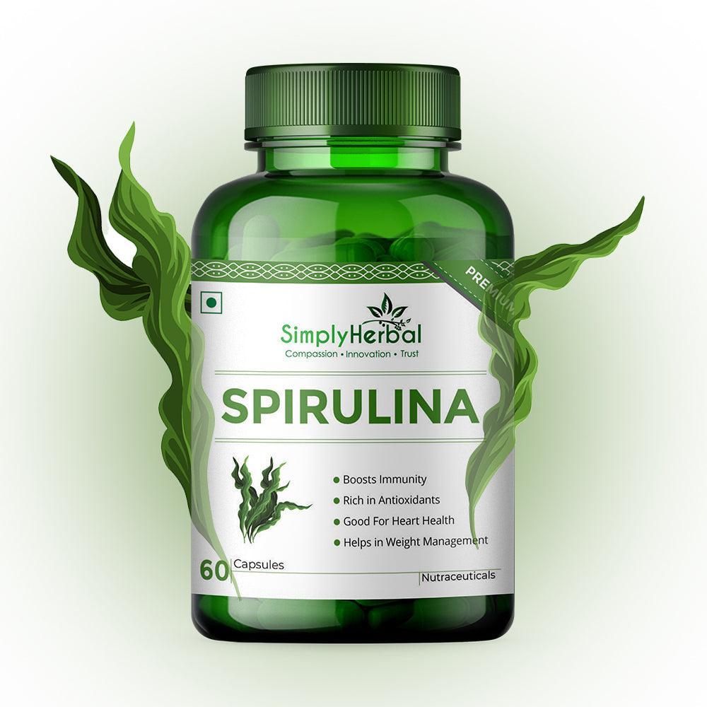 Simply Herbal Spirulina Capsules - 60 Capsules