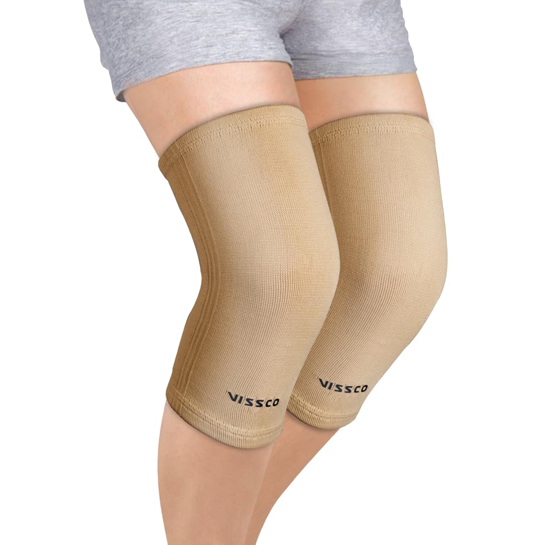 Vissco 0705 Elastic Tubular Knee Cap - Large Beige