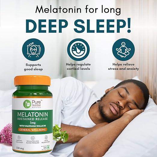 Pure Nutrition Melatonin Sustained Release 550mg Veg Tablet