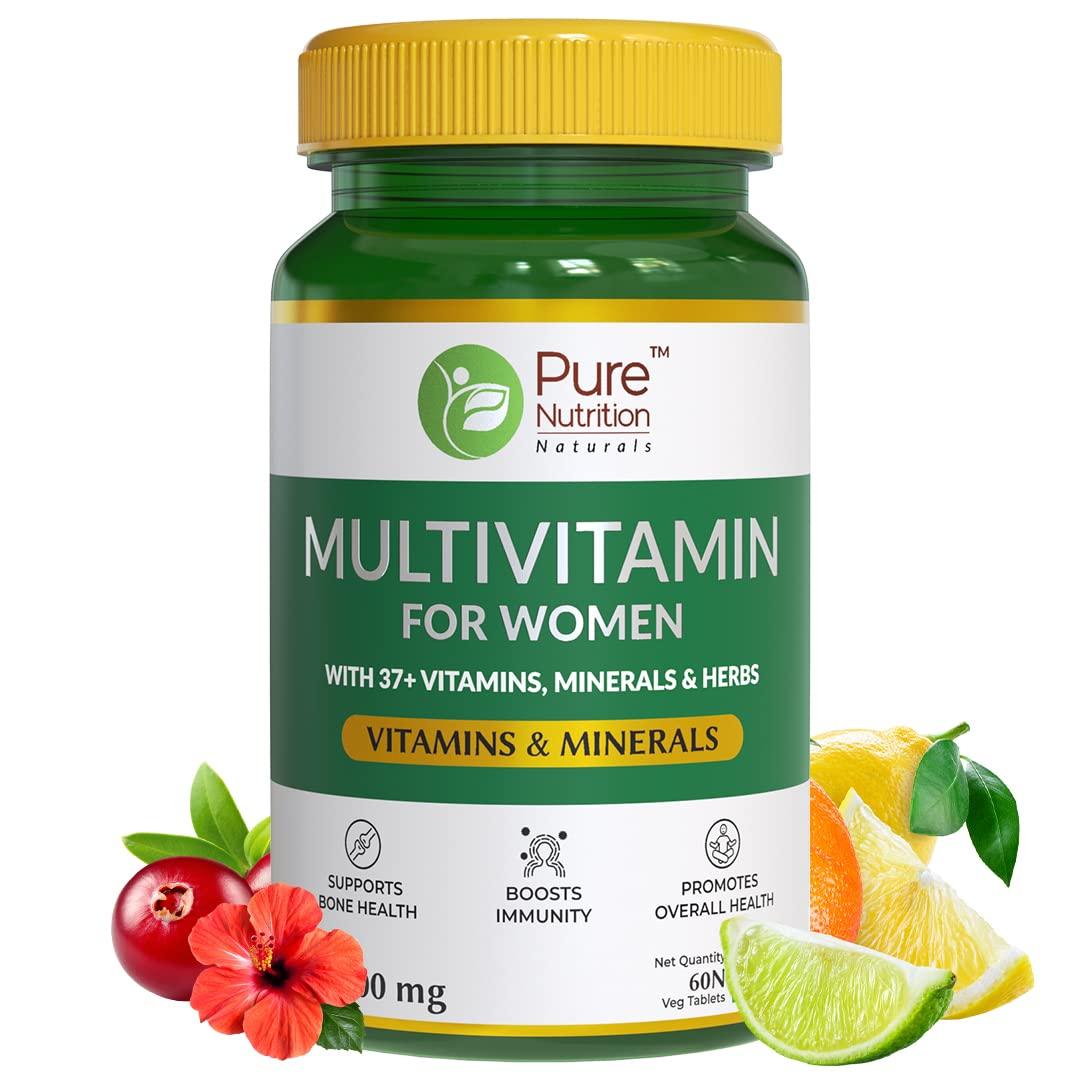 Pure Nutrition Multivitamin for Women 1500 mg Veg Tablet | For Healthy Bones & Immunity | Tablet
