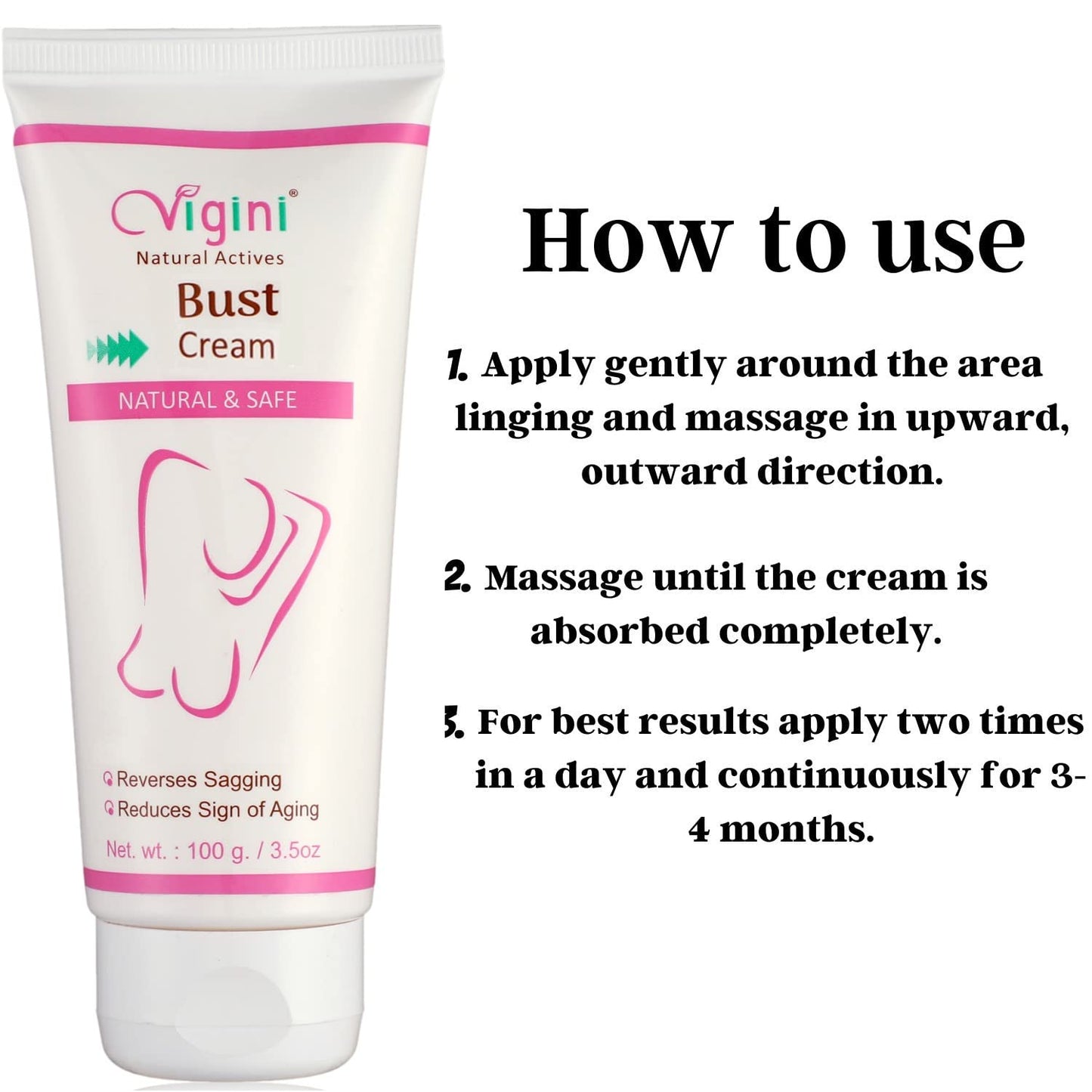 Vigini Bust Cream Firming Breast Enlargement Tightening & Lifting Growth Increase Size Cream-100ml