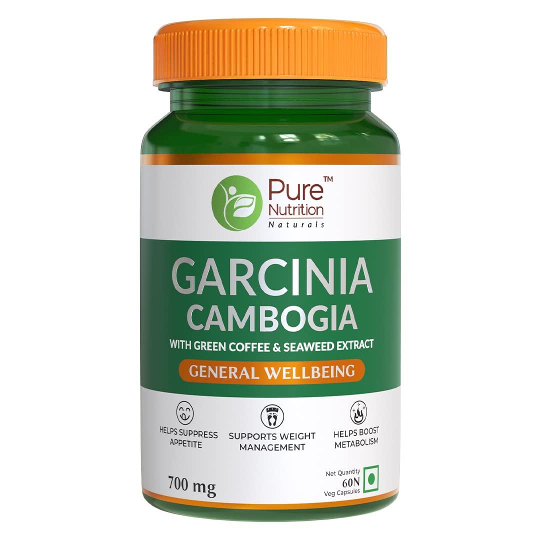 Pure Nutrition Garcinia Cambogia 700mg Capsules with Green Coffee and Seaweed Extract - 60 Vegetarian Capsules