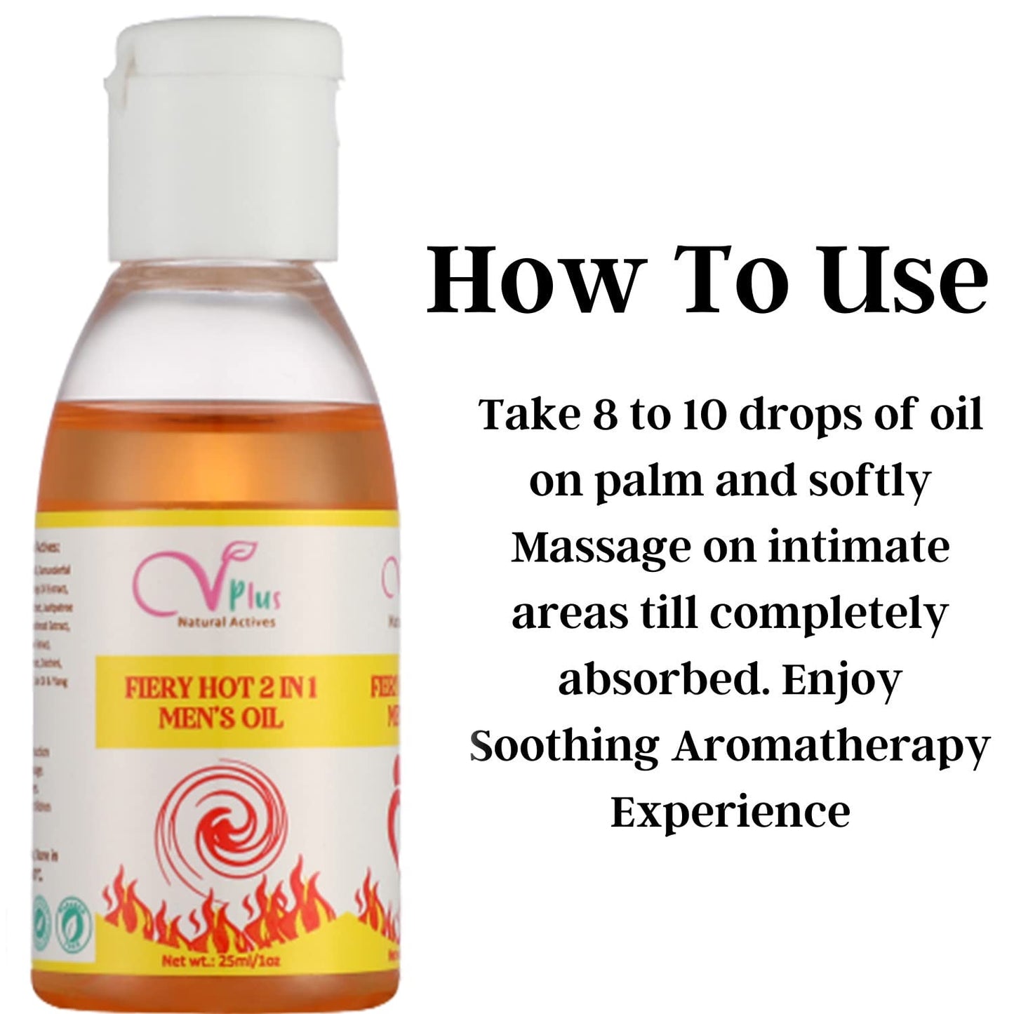 Vigini Fiery Hot 2 in 1 Men's Oil