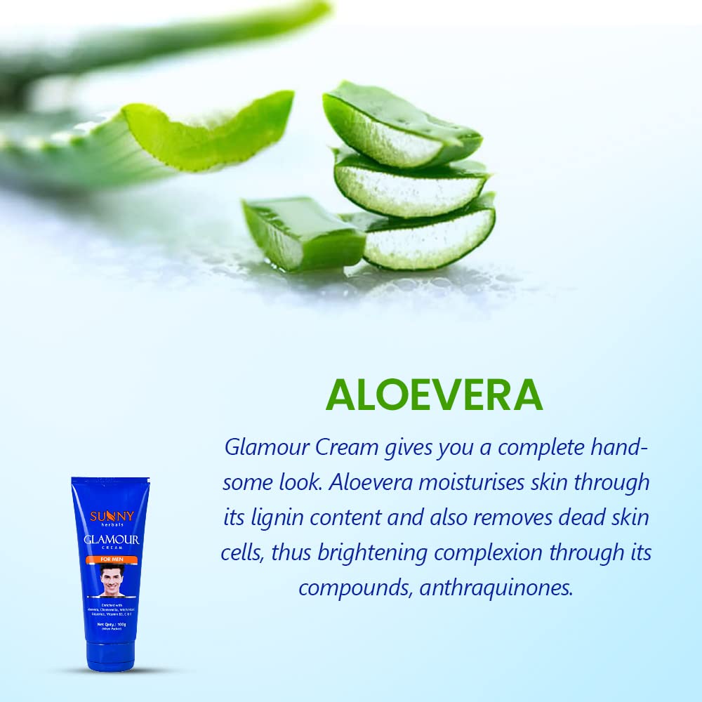 Sunny Herbals Glamour Cream for Reducing Dark Spots | For Men - 100gm