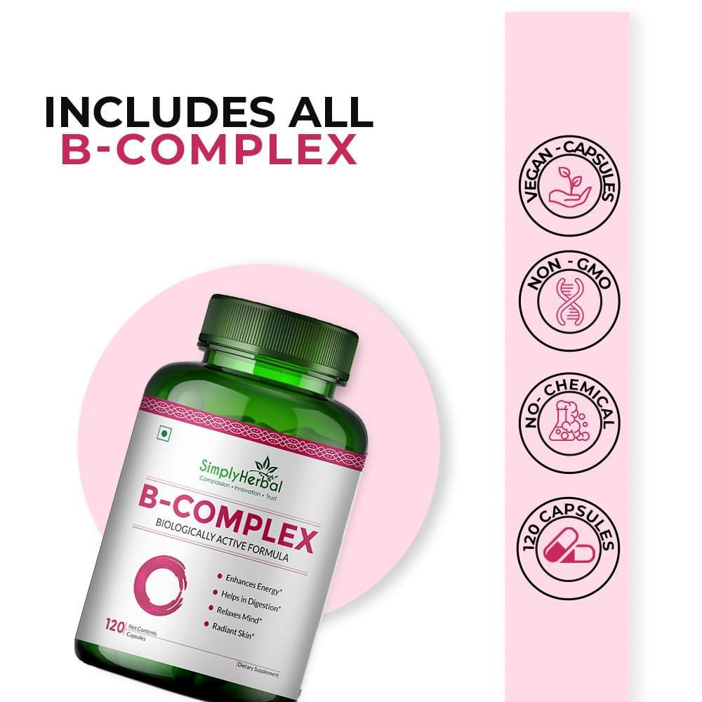 Simply Herbal B Complex Capsule - 120 Capsules