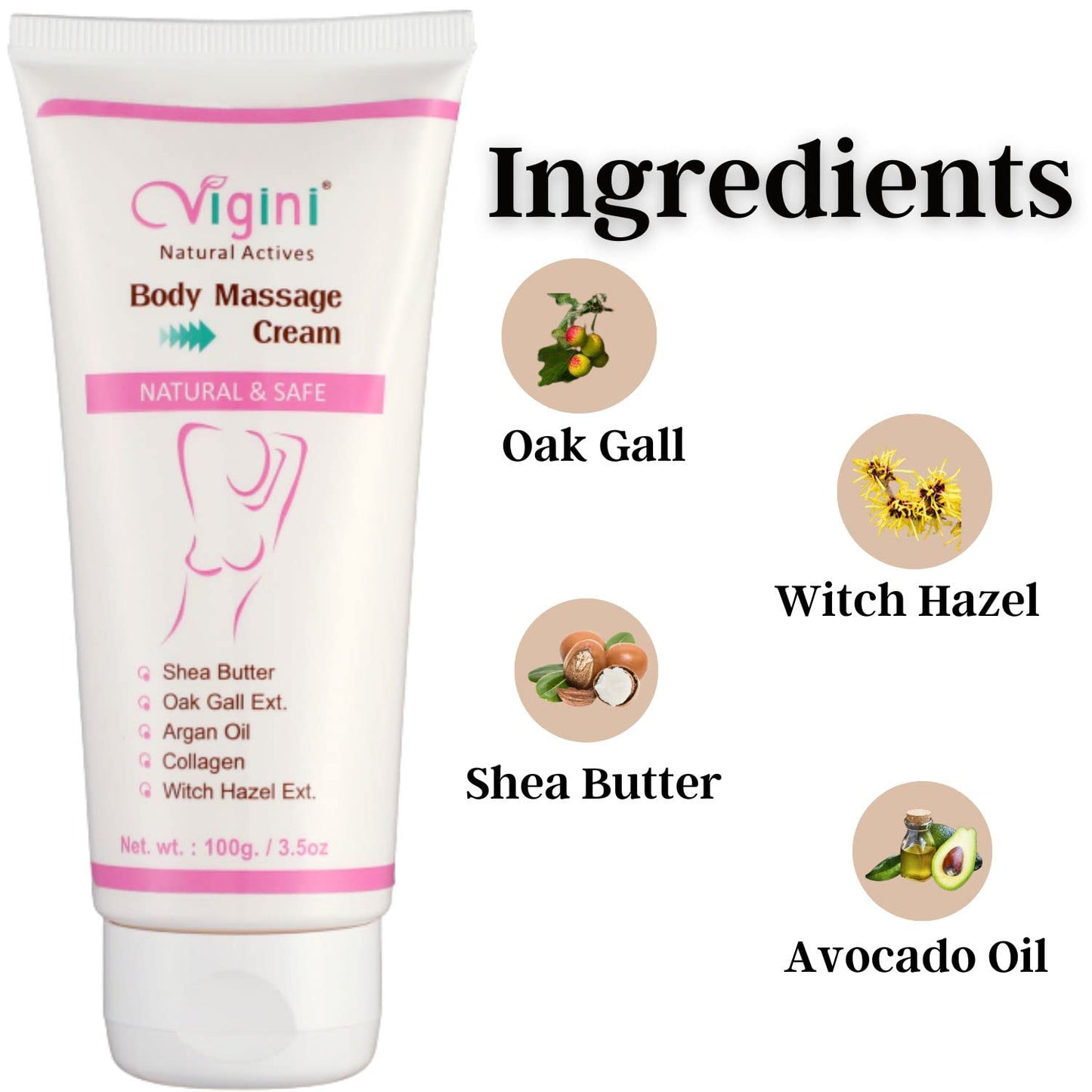 Vigini Body Massage Cream for Bust Breast - 100ml