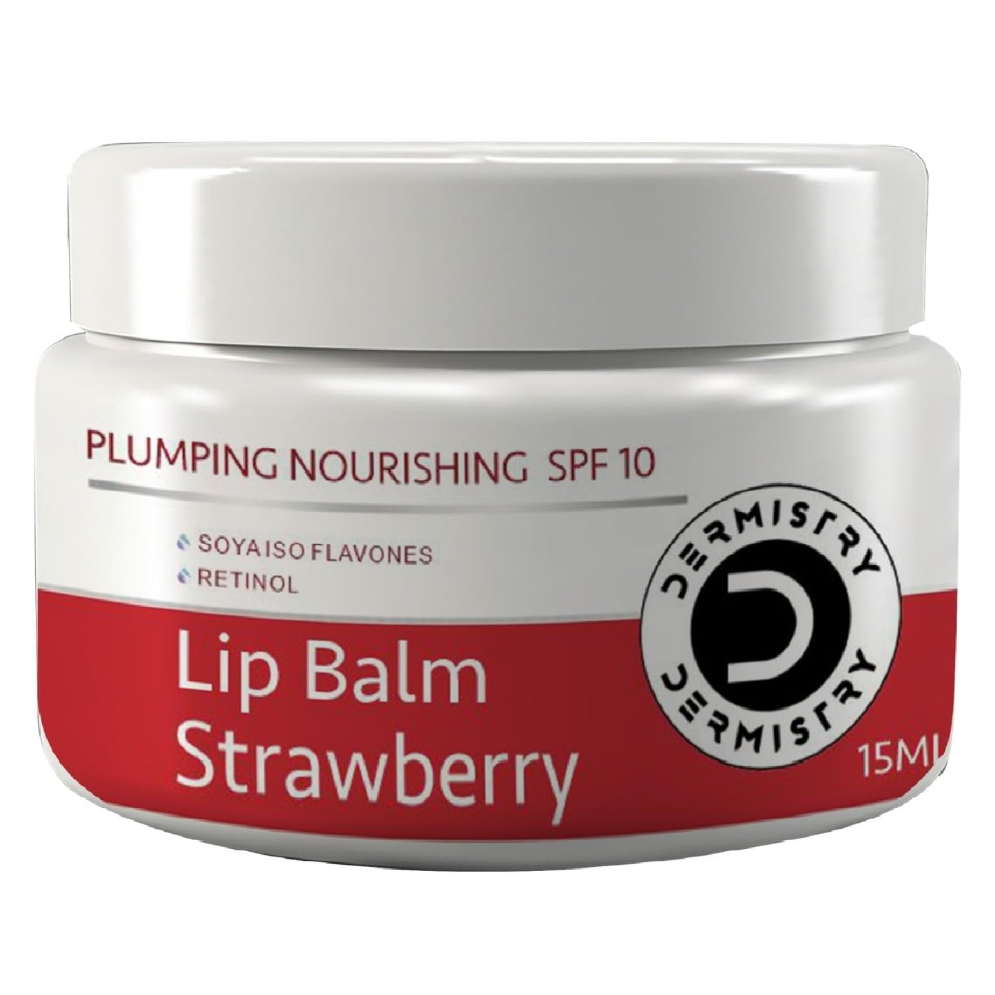 Dermistry Lip Balm for Plumping Nourishing Lightening Balm Strawberry