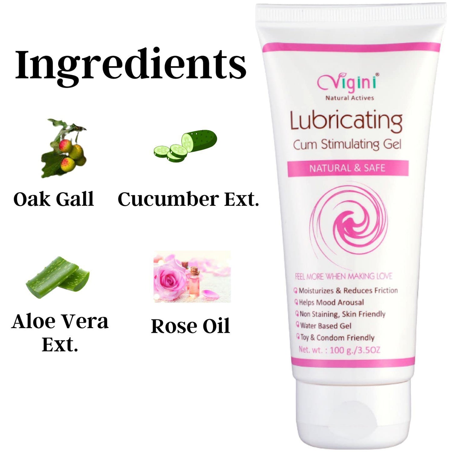 Vigini Lubricating cum Stimulating Gel Lubricant for Women Gel