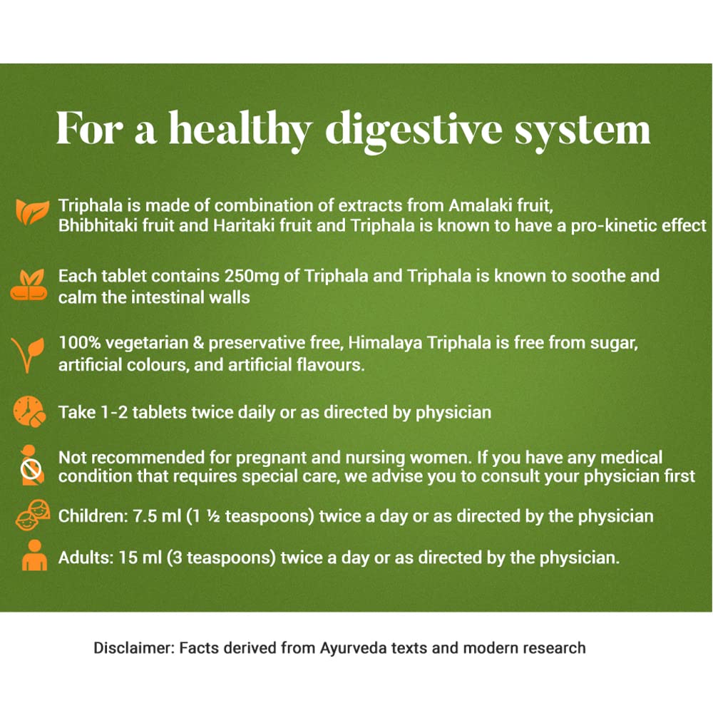 Himalaya Triphala Tablet Bowel Wellness | For Constipation & Stomach Care